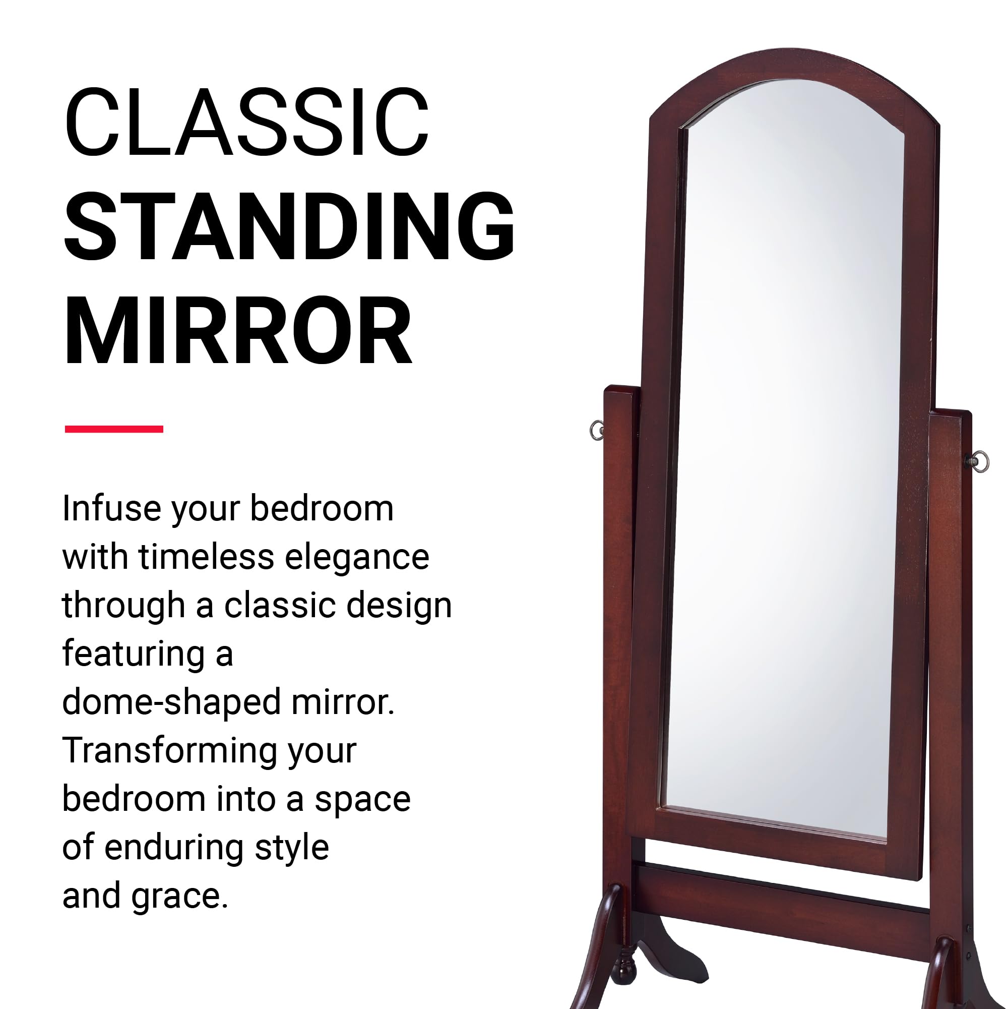Amazon.com: Proman Products - Barrington Cheval Mirror, Full